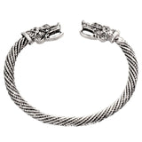 Vikings Gold Wolf Head Bracelet